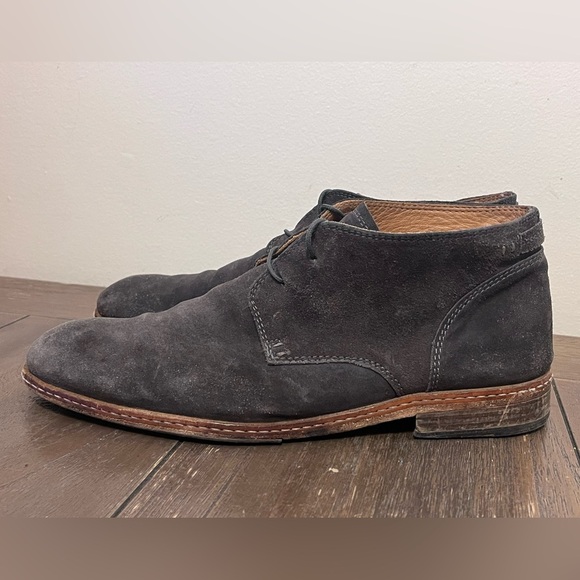 John Varvatos Monaco Chukka Grey Suede Boots Men’s size 9 - Picture 8 of 12